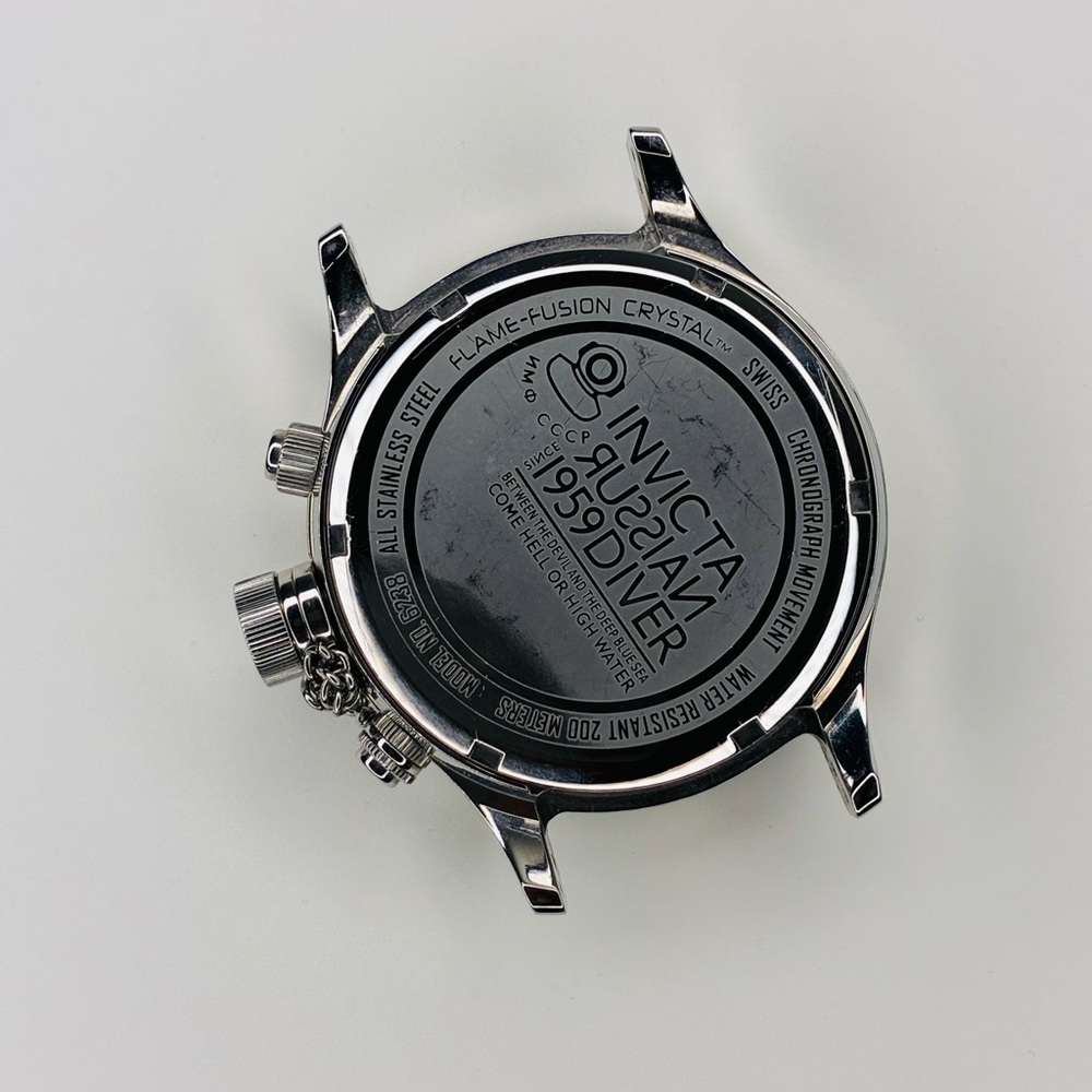 Men's Russian Diver Collection Chronograph Black Stainless Steel Watch - Picture 2 of 3